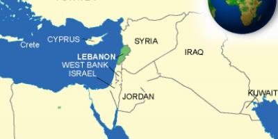 黎巴嫩在地图上