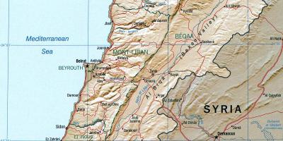 地图的地理黎巴嫩
