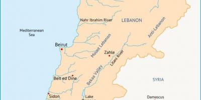 黎巴嫩河流地图
