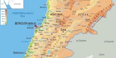 地图，黎巴嫩物理